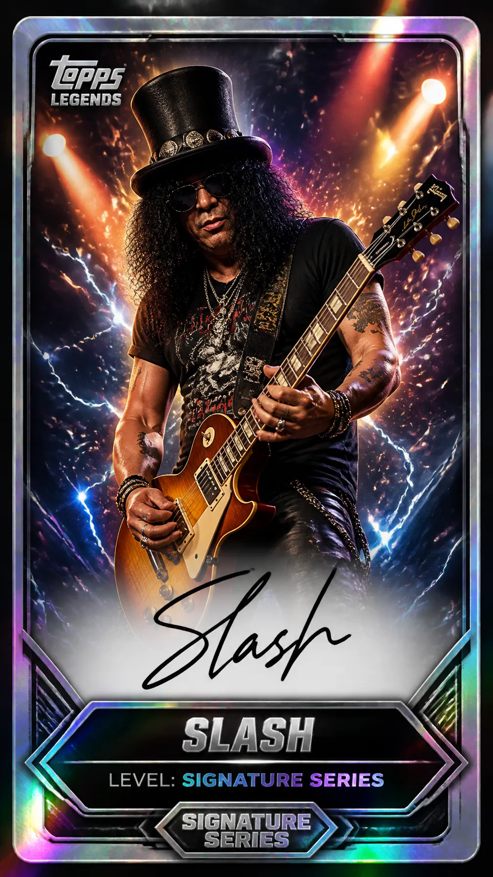 Slash Создайте премиальную карточку Topps Legends: Signat...