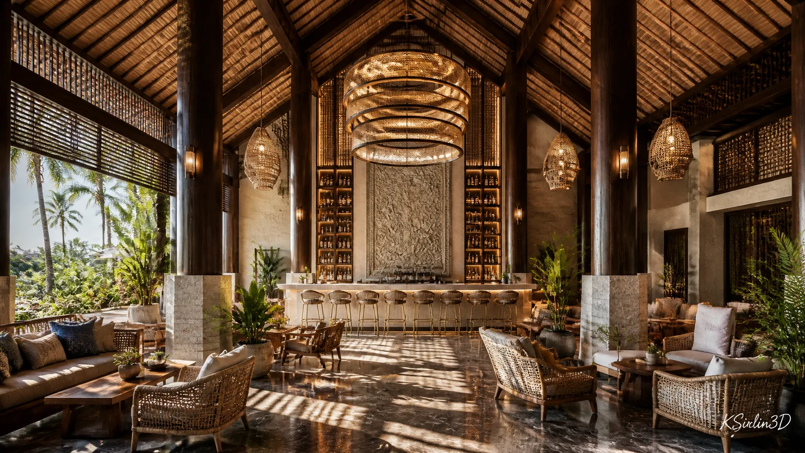 31 Southeast Asian Tropical Resort Style Hotel Lobby Hotel Lobby Bar"…