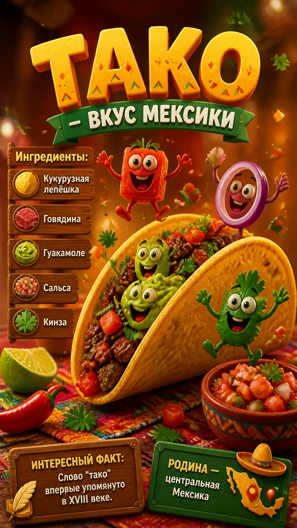 Тако в стиле Pixar