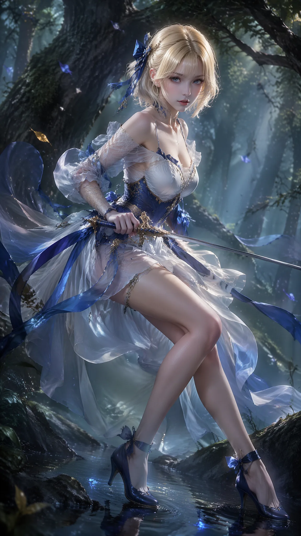 9:16 vertical, high-precision 3D CG oriental fantasy fema...