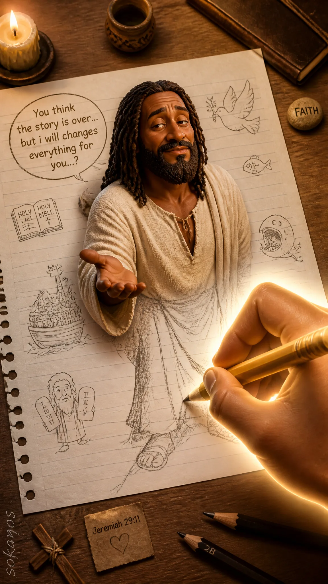 "A humorous, exaggerated artwork showing a African Middle...