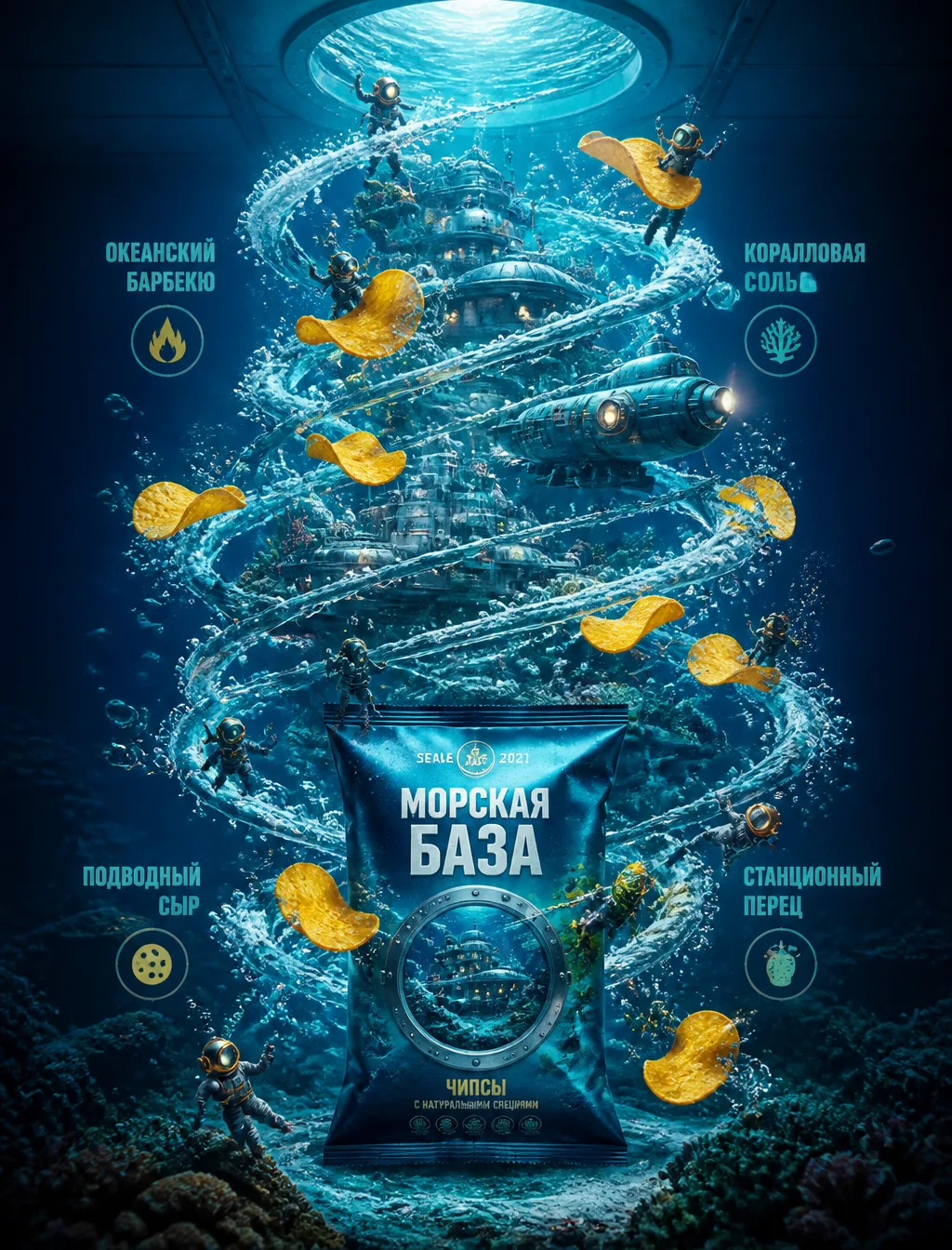 Sealab 2021 — бренд «МОРСКАЯ БАЗА»Ультра-детализированный...