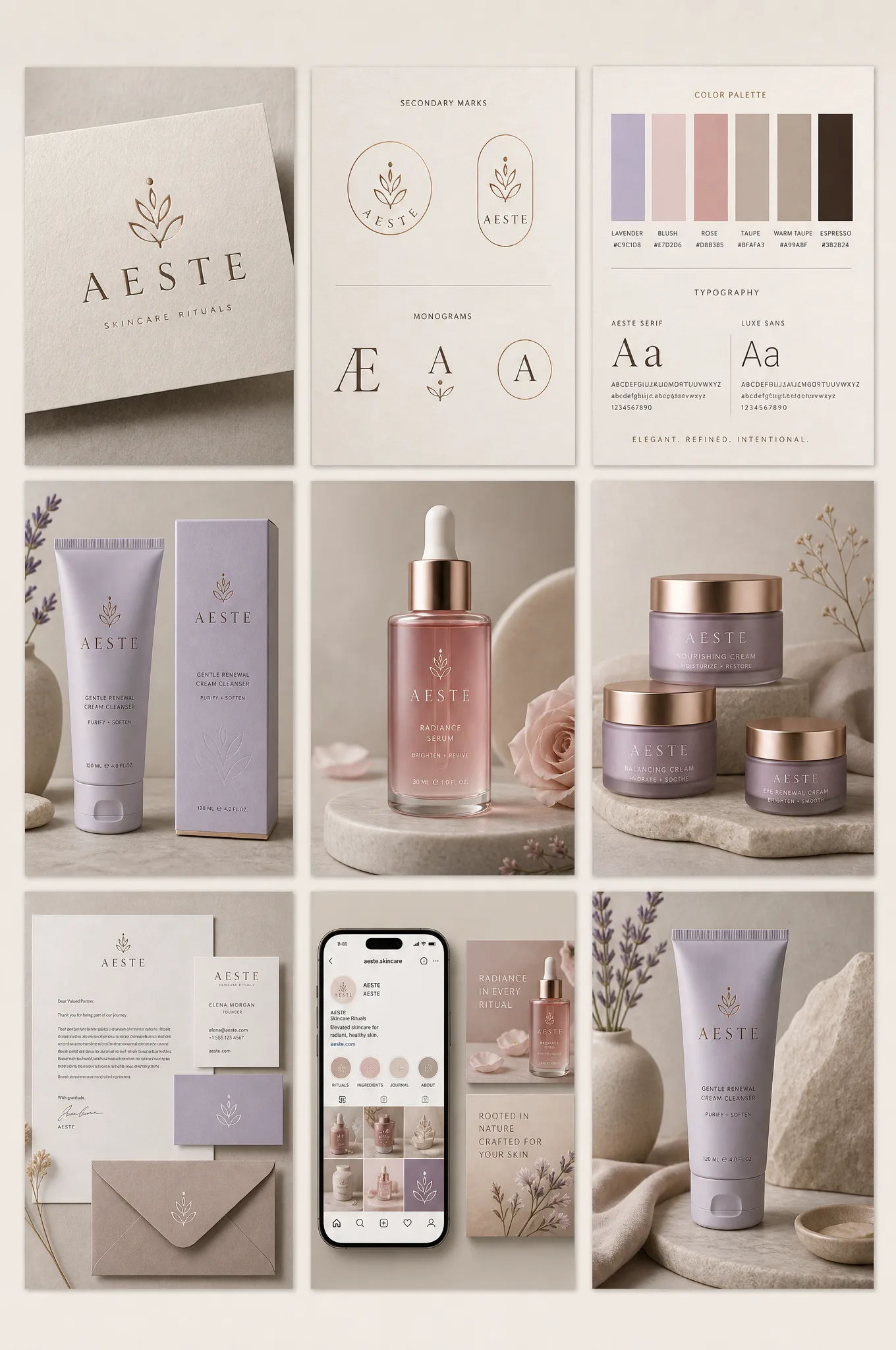 Create a complete brand identity presentation for an orig...