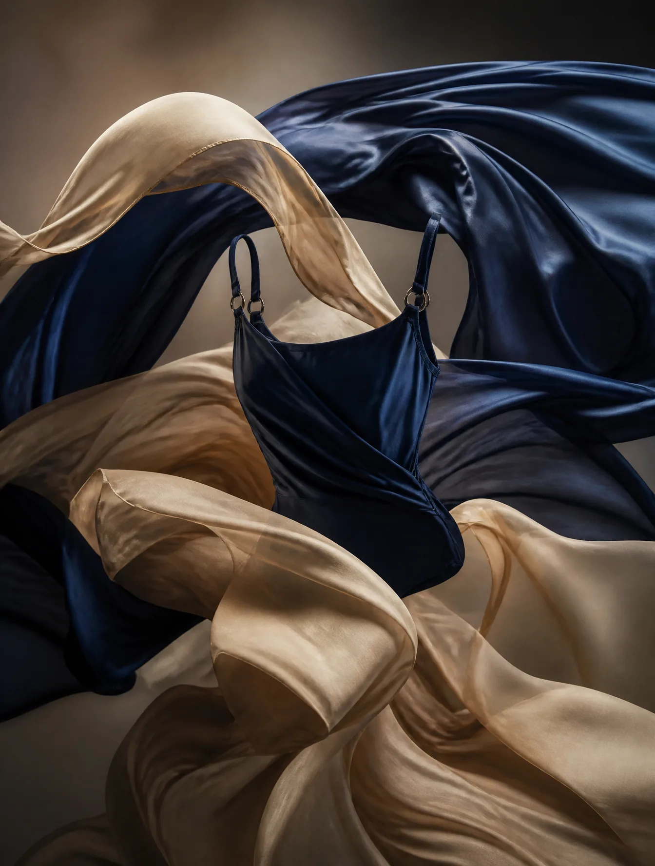 Hero section visual for a high-end swimwear manufacturer....