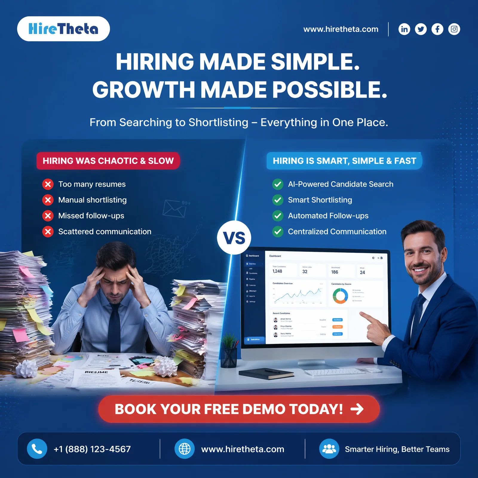 A professional corporate social media post design for an ...