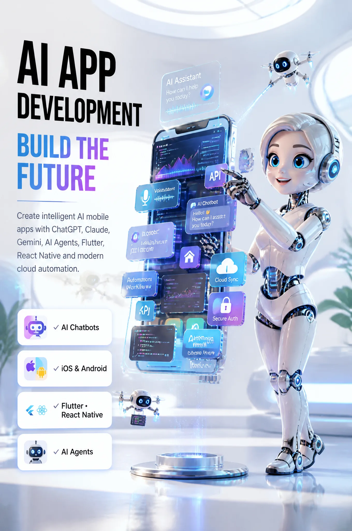 Concept 2 — Pixar AI Robot Building a Mobile AppAspect Ra...