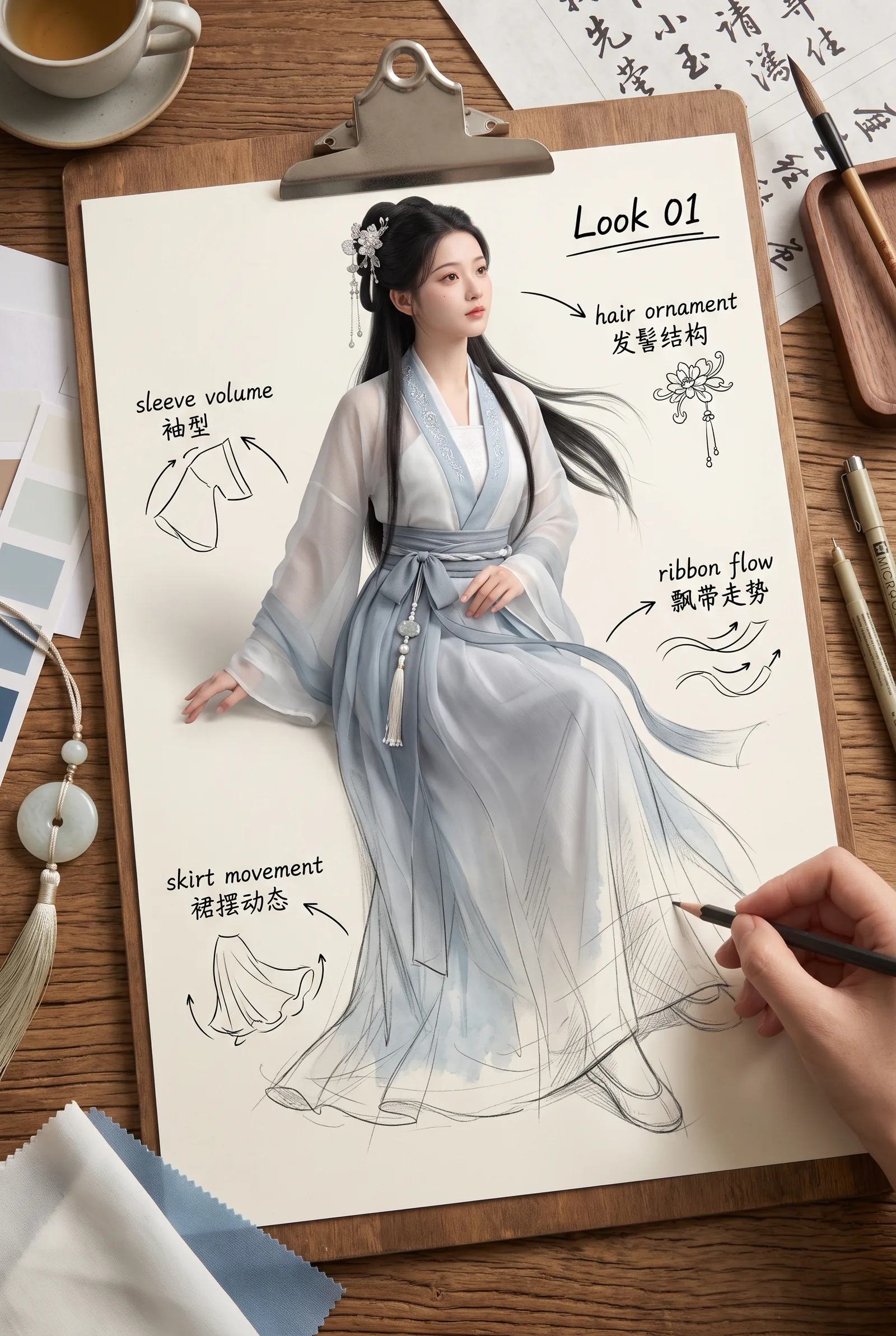 Create a vertical photorealistic fantasy fashion design s...