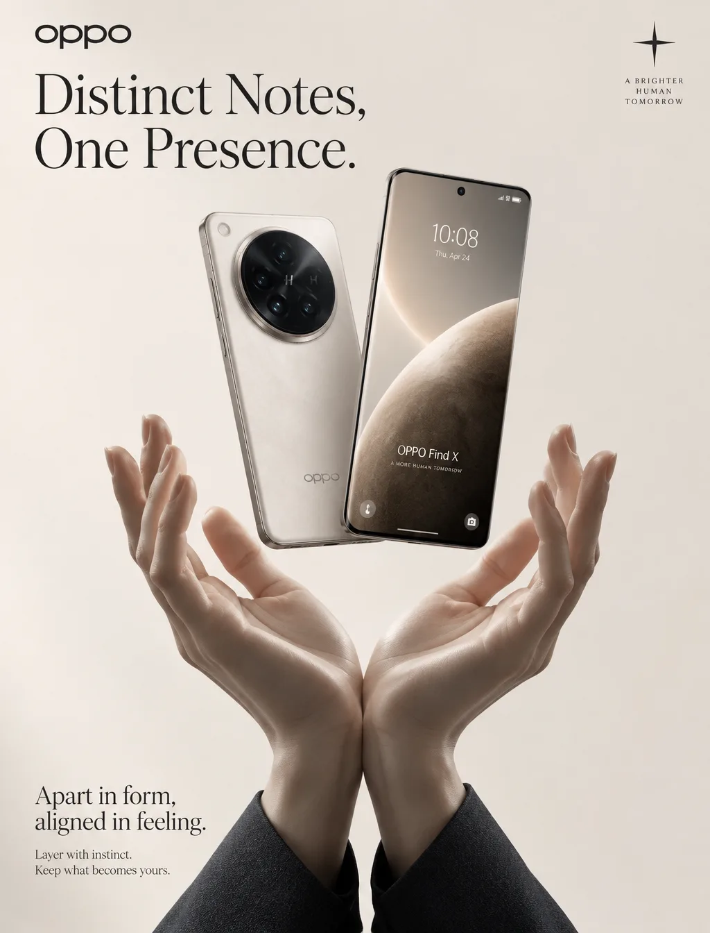 Люксовый рекламный постер для OPPO