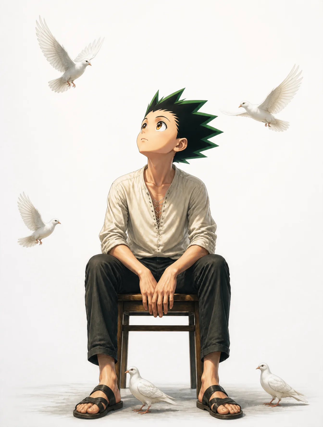 dont make a lot of birds and make the birds white not bla...