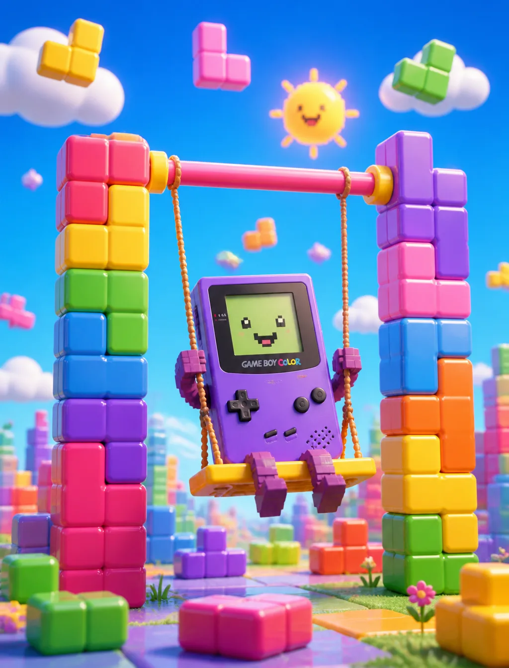 candy tone tetris world, happy gameboy color shaped autom...