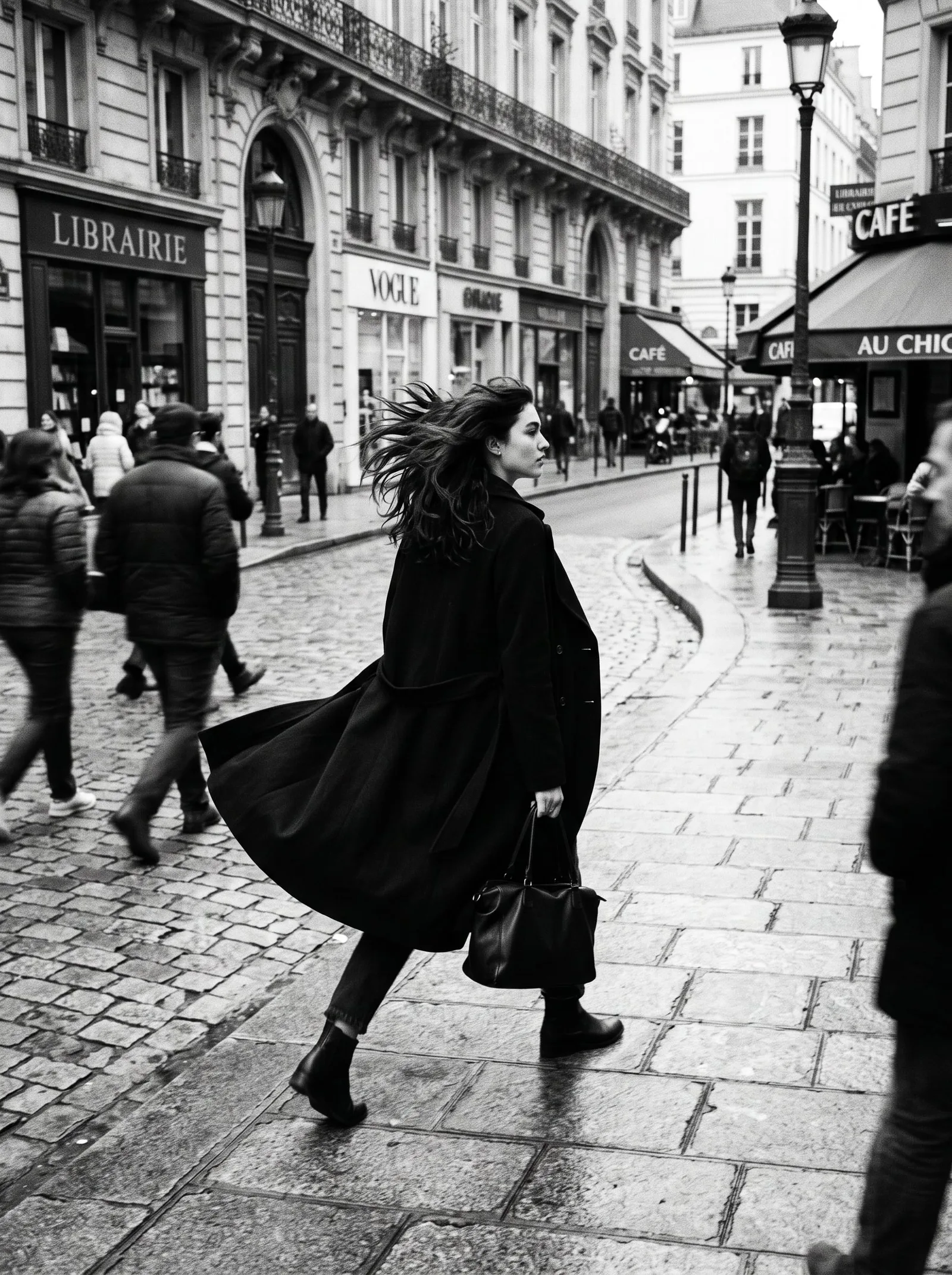 black and white photograph of a vogue fashion shoot. a 20...