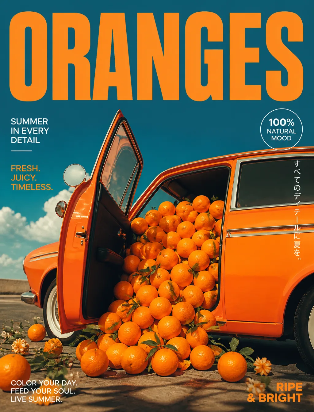 editorial poster bold colors and surreal design. This vi...