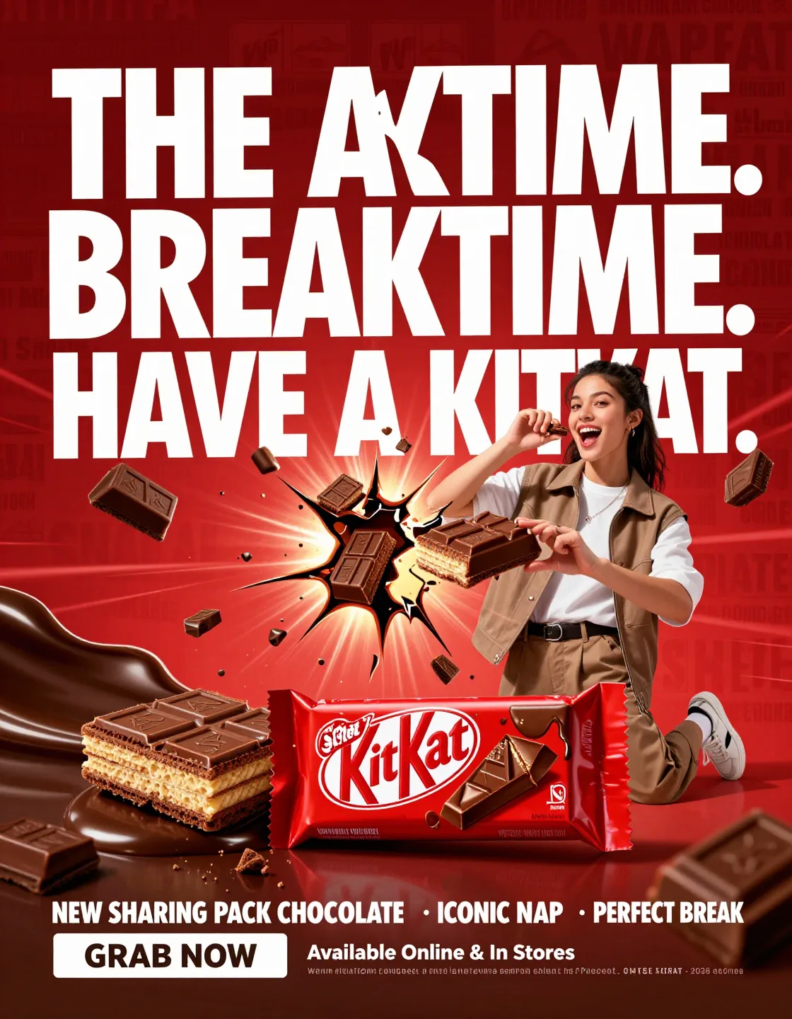 FORMAT:4:5 vertical hyper-commercial chocolate campaign p...