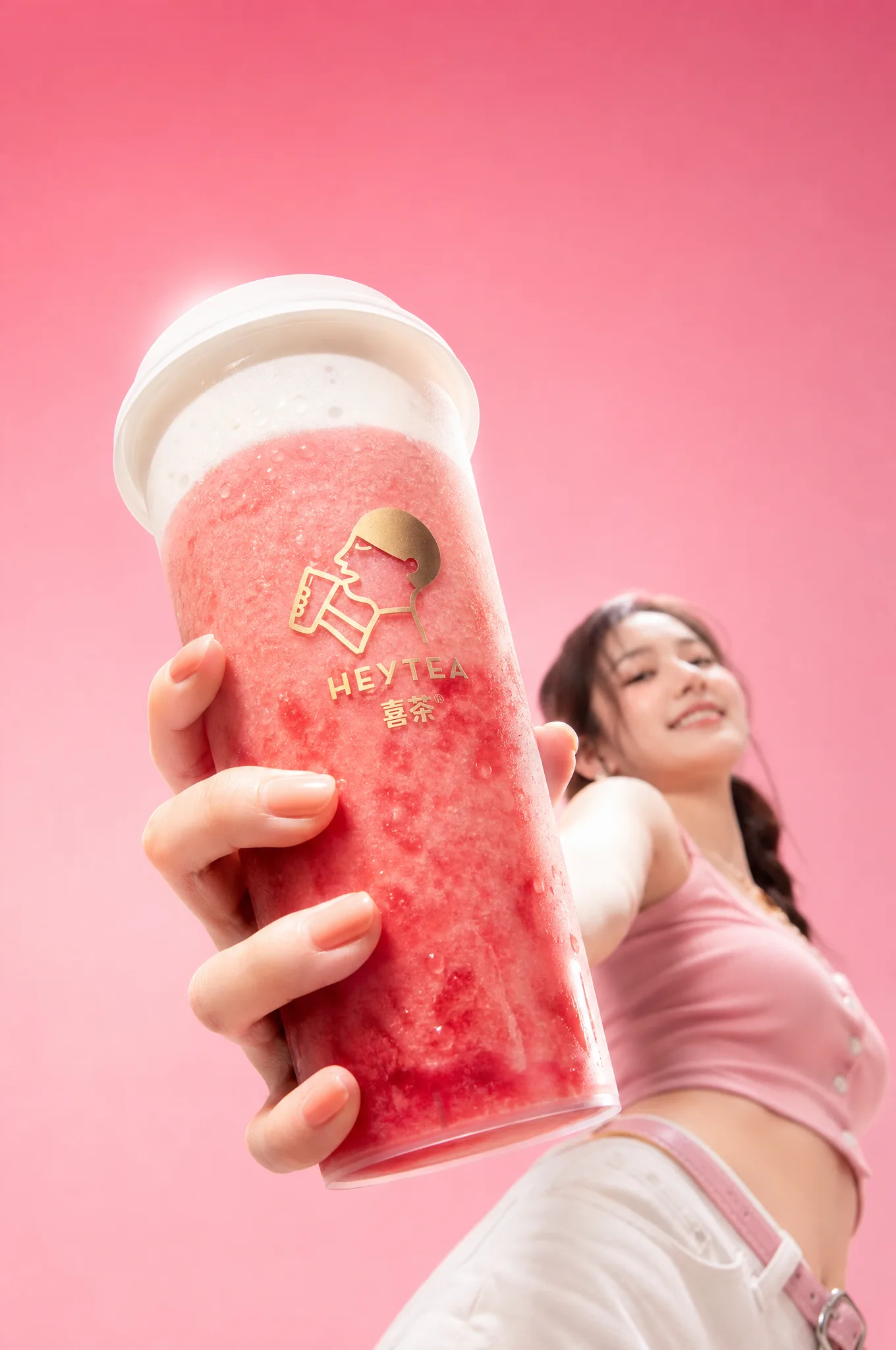 HEYTEA Chi Chi Berry + Asian Beauty | Pink and Peach Color Gradient B…