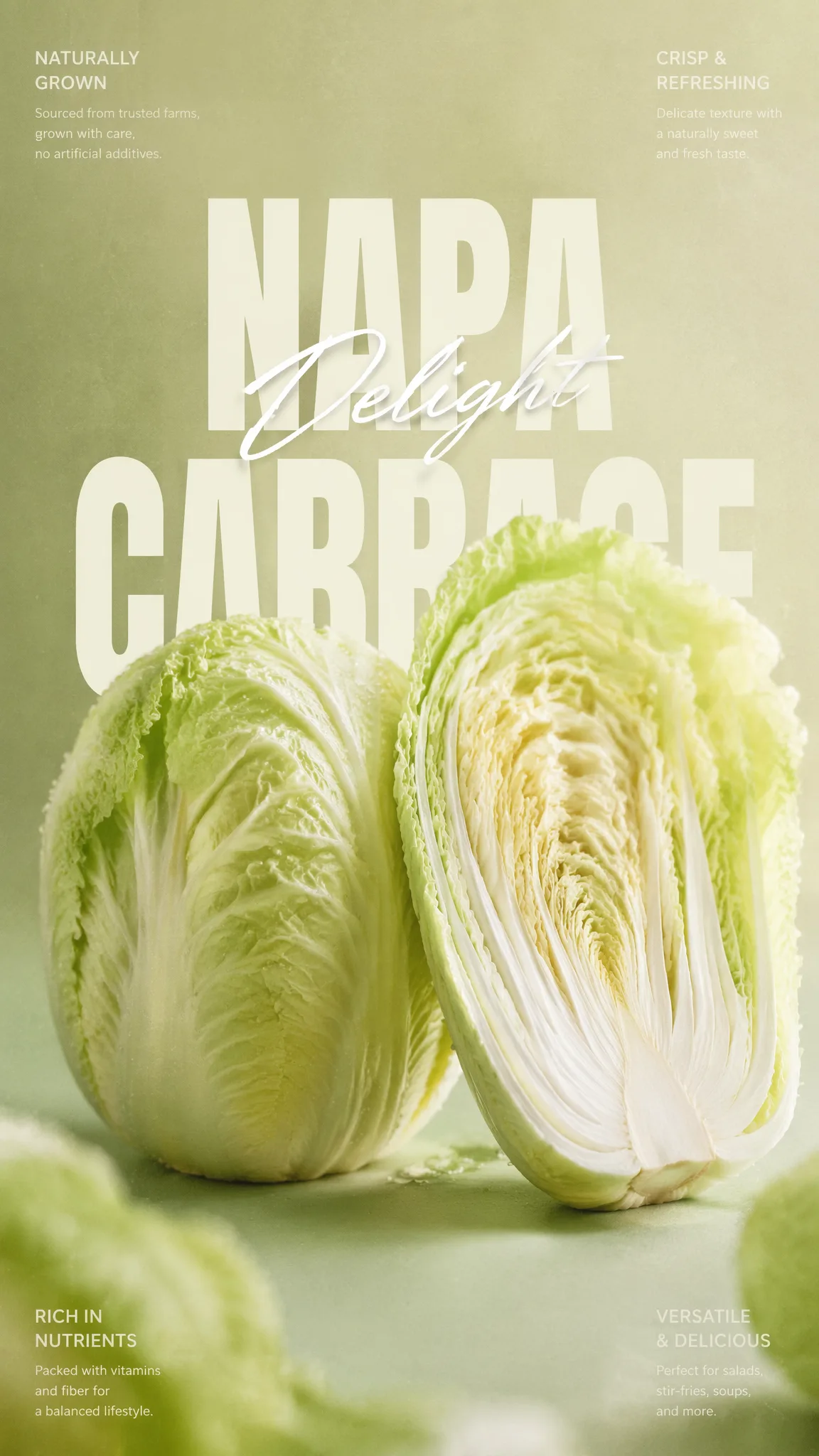 Plump cabbage, round fruit shape, delicate natural fruit po…