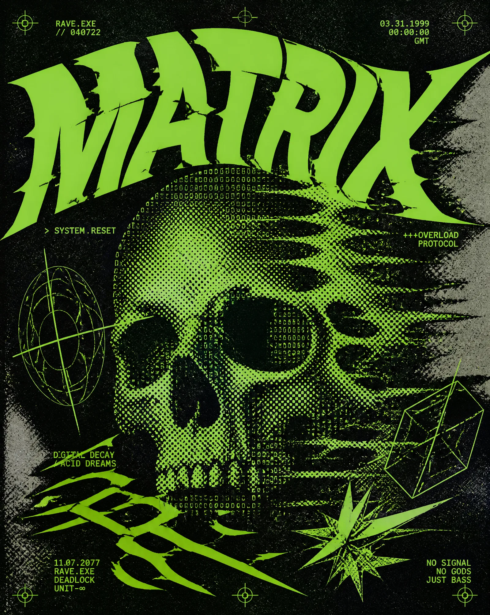 A monumental, high-impact poster executed in the raw, aut...