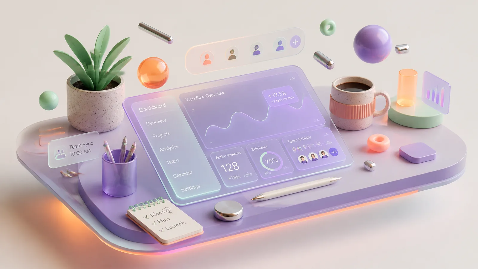 A cutting-edge commercial 3D isometric illustration of a ...