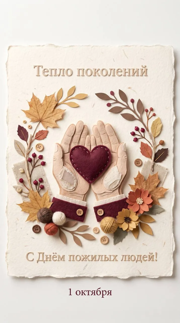 🤍 Руки и фетровое сердце