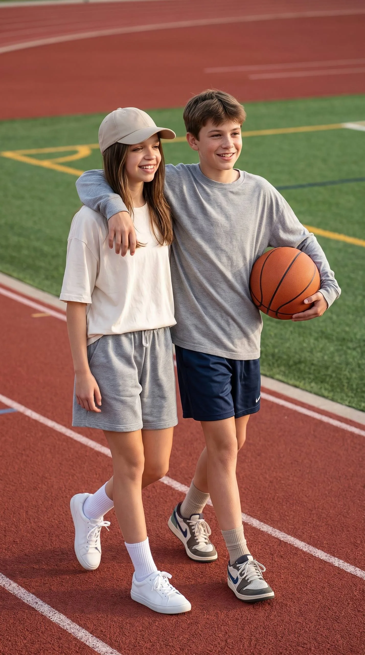 🏀 Друзья на спортплощадке