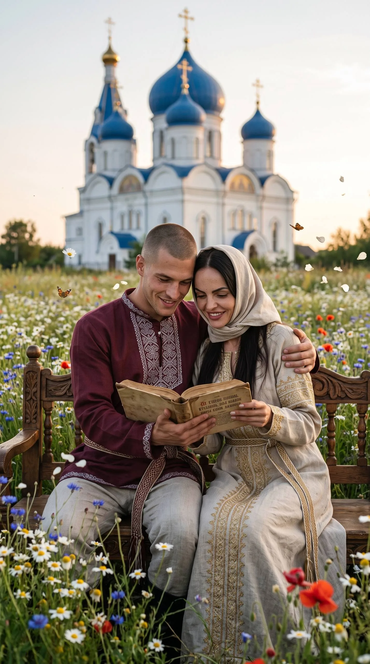 Пара в старинных русских нарядах