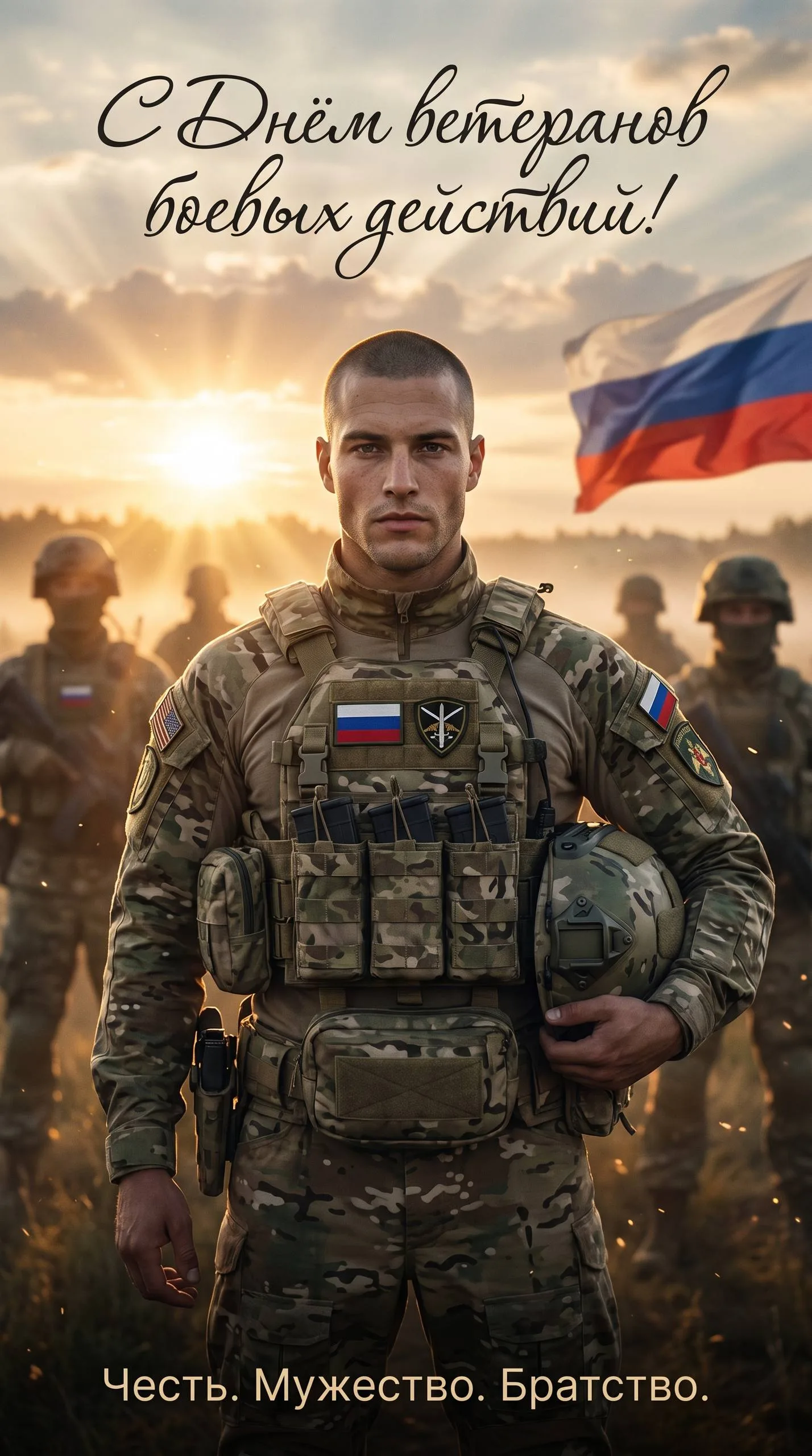 Открытка ко Дню Ветеранов боевых действий