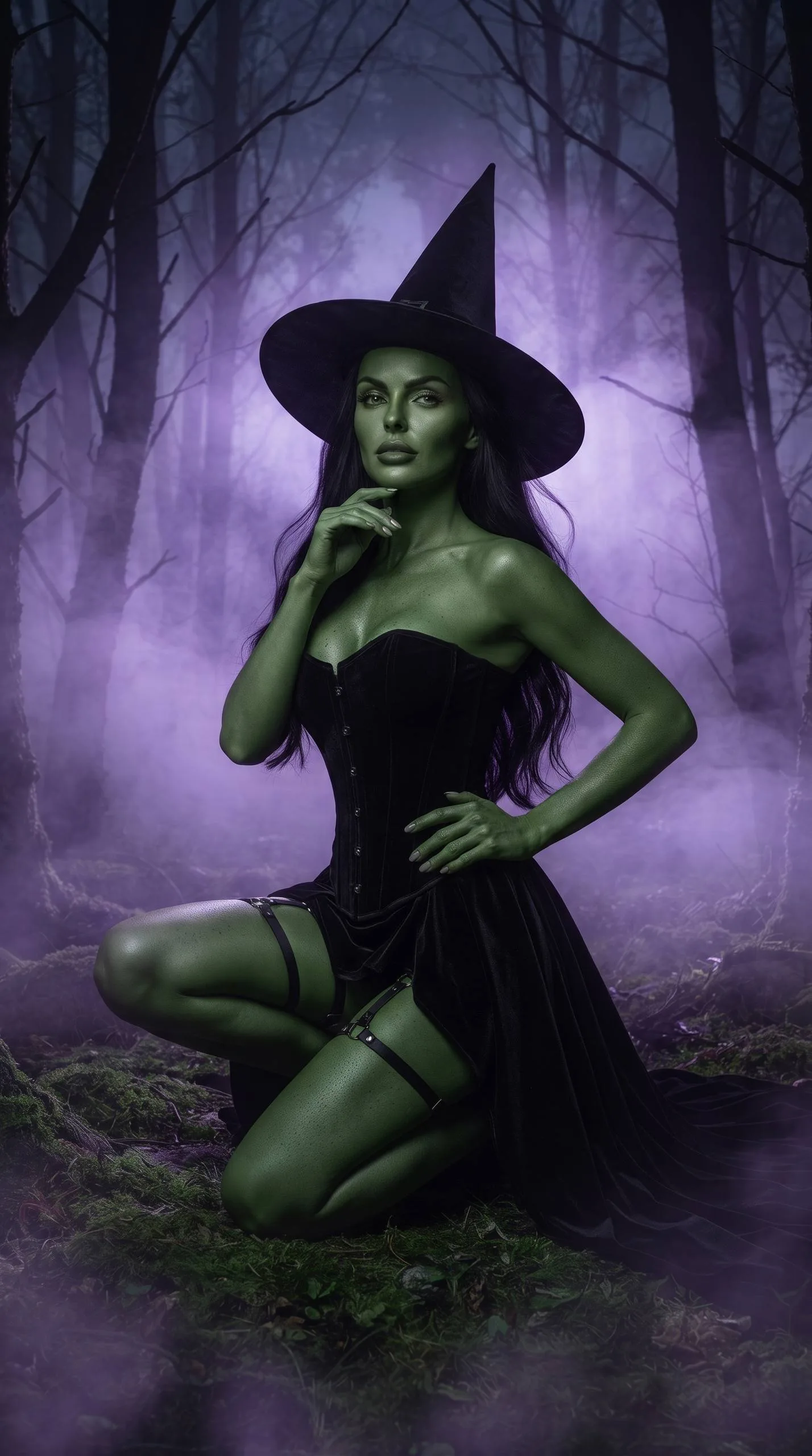 💚 Изумрудная ведьма в лесу