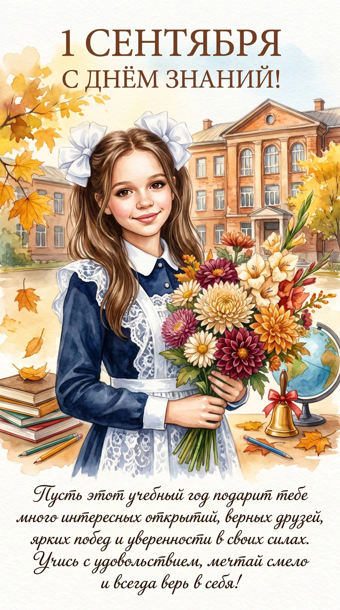 💌 Акварельная открытка с пожеланием