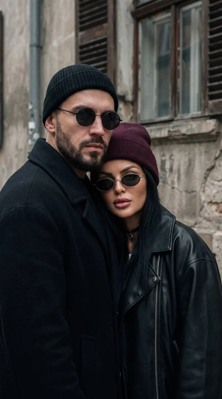 🧥 Стритстайл пары у старого дома