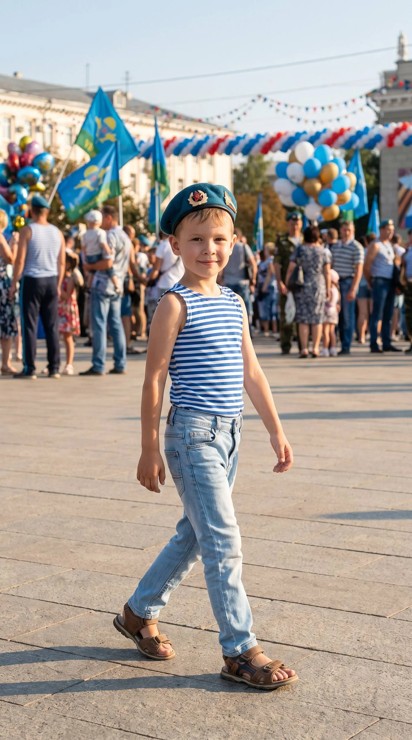 💙 Ребенок в голубом берете