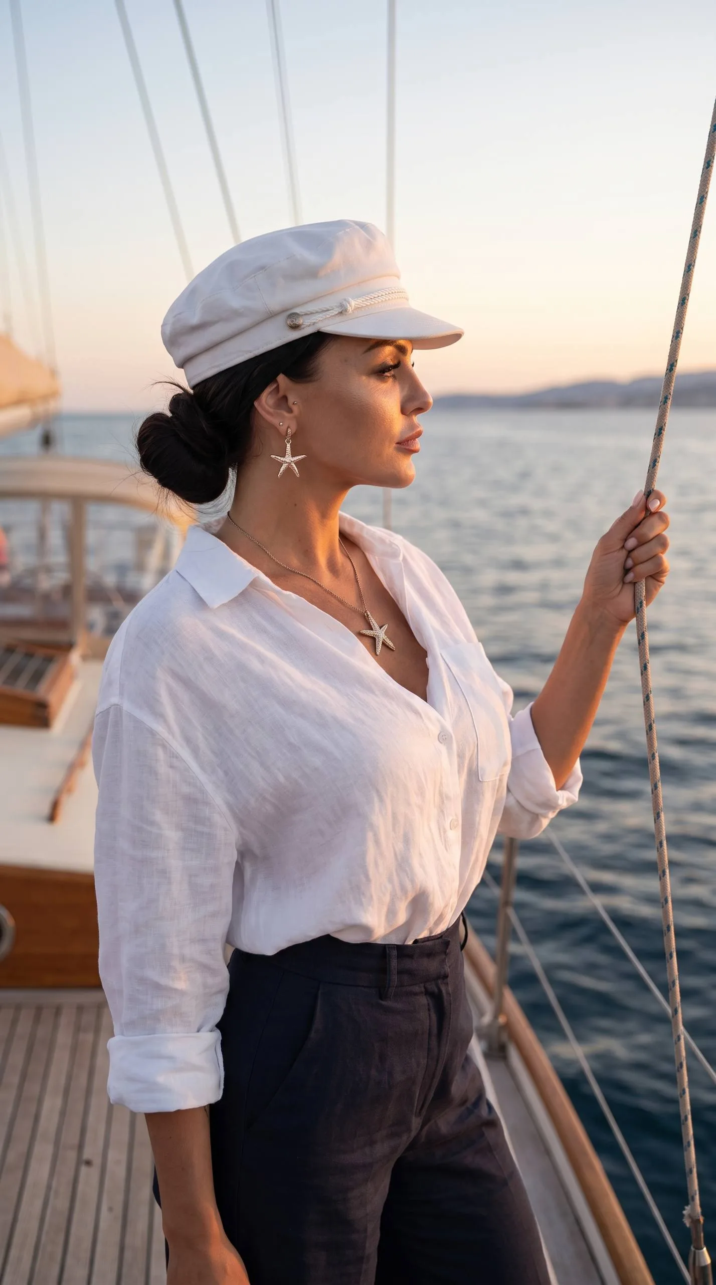 ⛵️ Девушка на парусной яхте