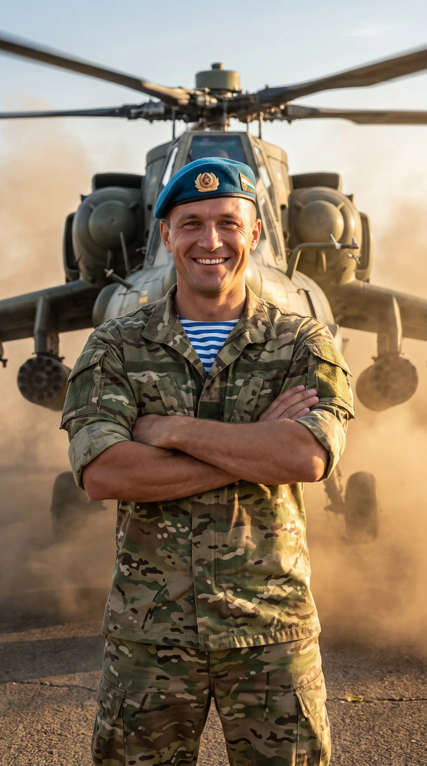 🚁 Портрет у вертолёта