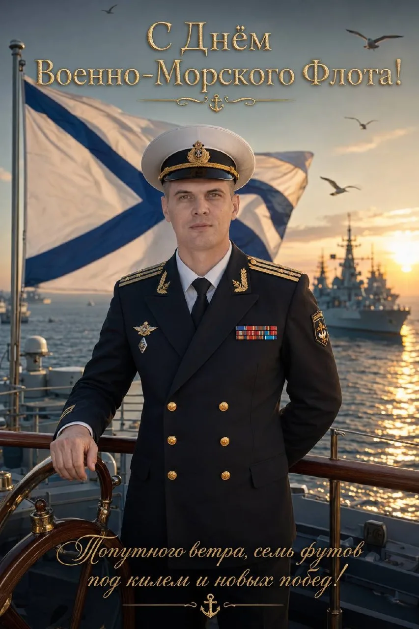⚓️ Парадная открытка ко Дню ВМФ