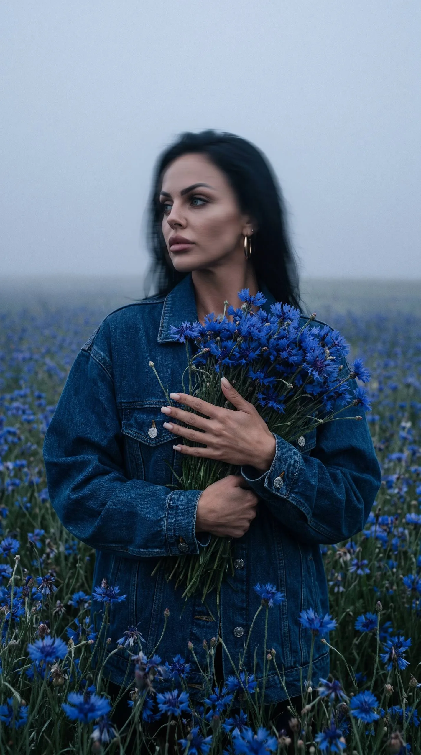 💙 Поле синих цветов