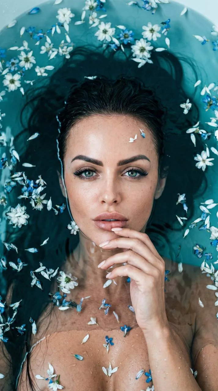🌸 В воде среди лепестков