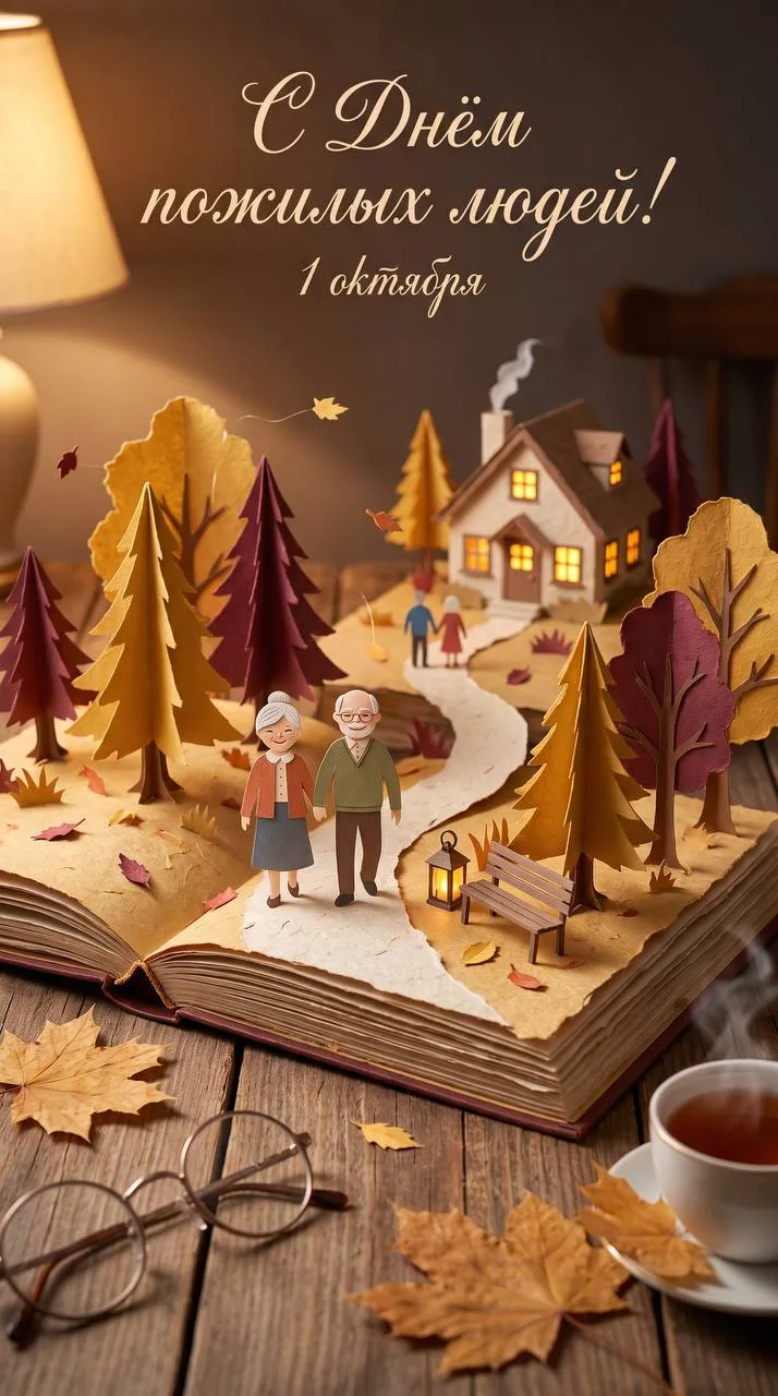 📖 Открытка-книга ко Дню пожилых