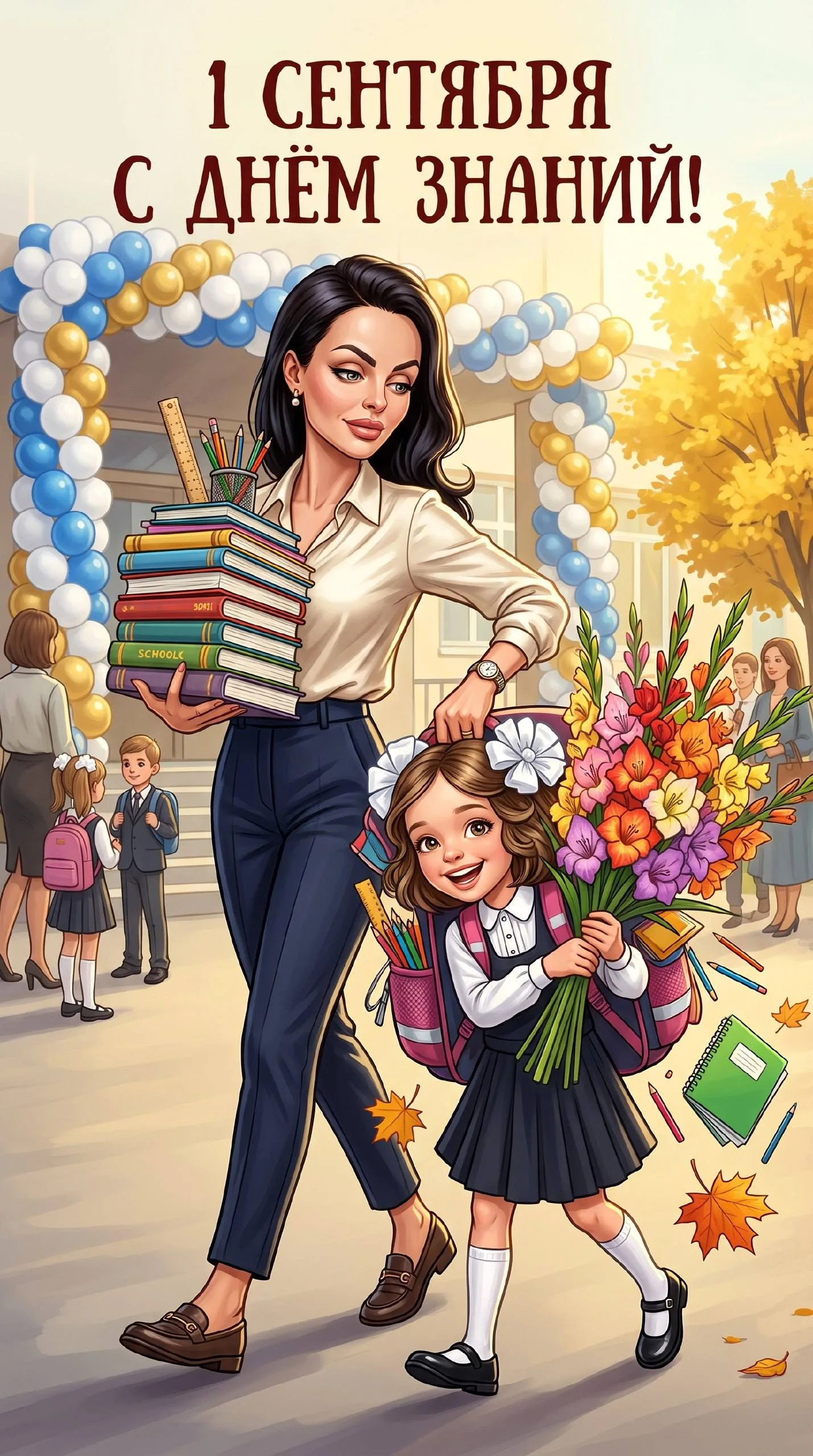 🎒 Мама и первоклассник