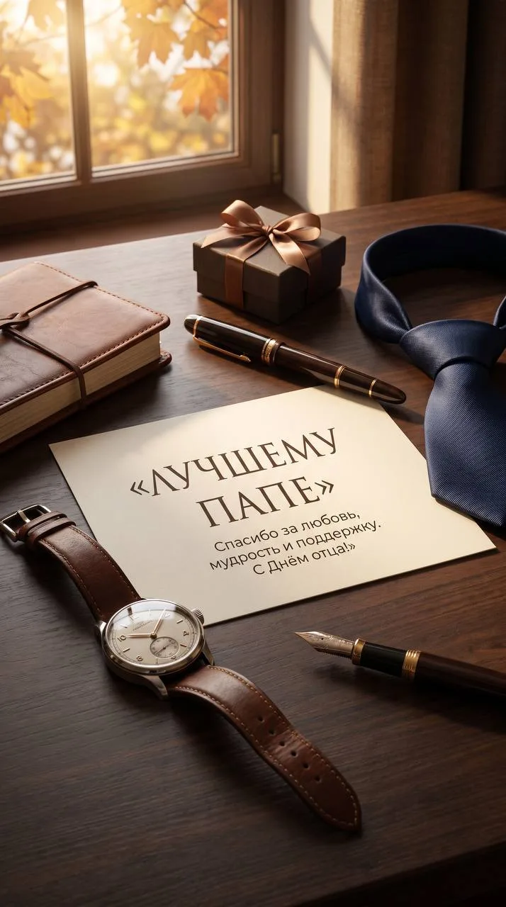 ⌚ Открытка в стиле мужской рекламы